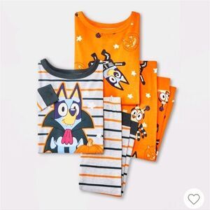 Bluey Halloween Pajamas Set Girl Boy Toddler Bingo Dog Disney Cotton
